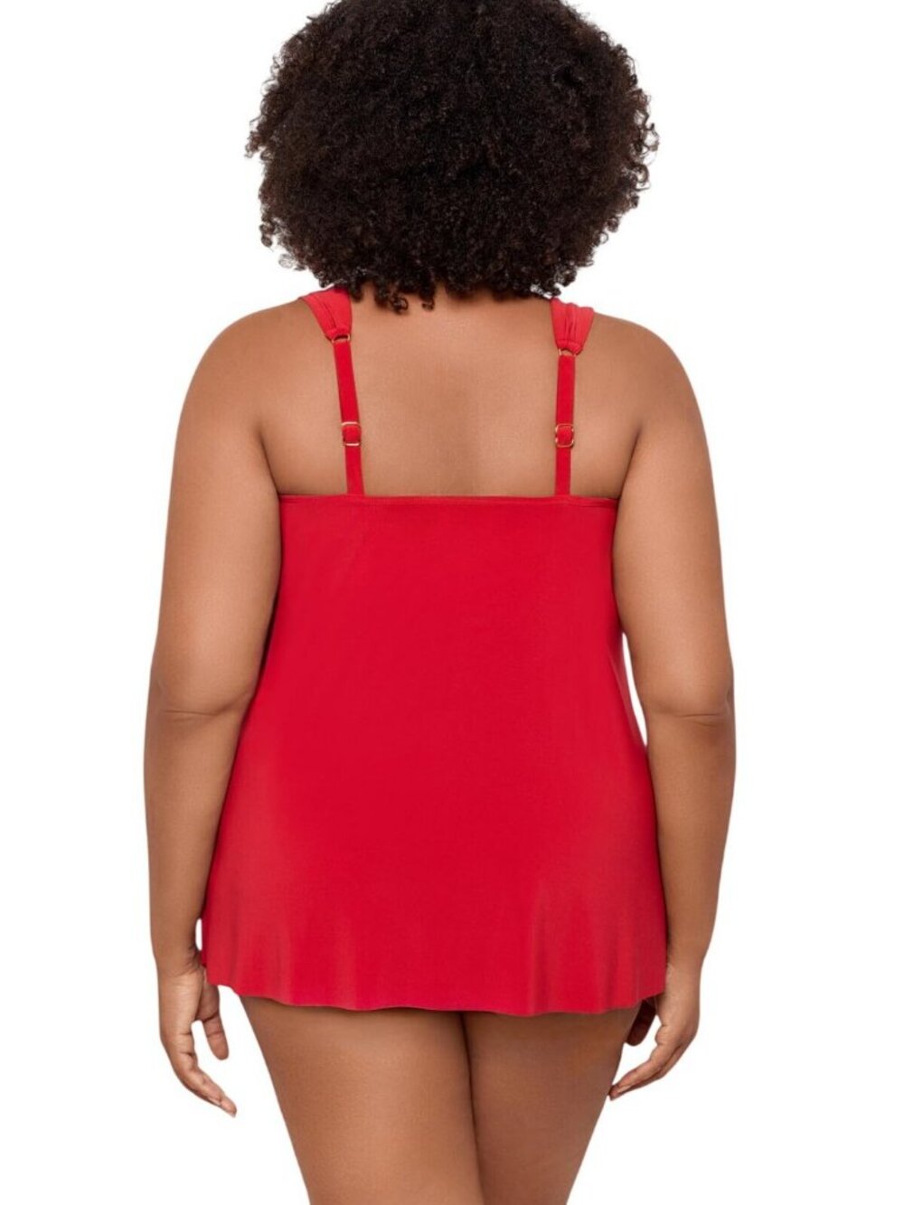 Miraclesuit Scoop Neck Underwire Tankini Top 6518826W Cayenne Red 16W - Picture 9 of 9